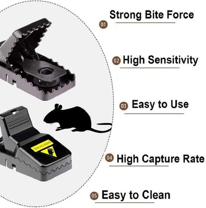 Heavy-Duty Black Mouse Trap 🐭💥 | Safe, Reusable & Powerful Grip